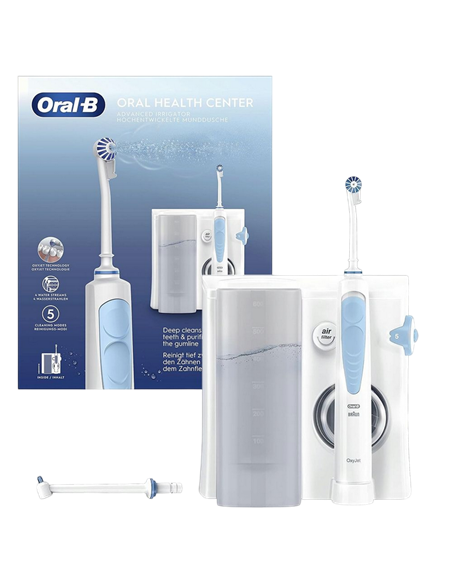 Irigator oral Braun Oral-B OxyJet Health Center, Alb | Albastru deschis