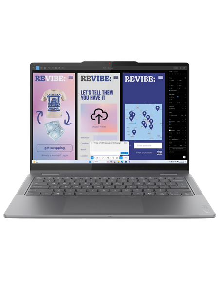 Ноутбук 14" Lenovo Yoga 7 2-in-1 14ILL10, Luna Grey, Intel Core Ultra 7 256V, 16Гб/512Гб, Без ОС Ноутбук 14" Lenovo Yoga 7 2-in-1 14ILL10, Luna Grey, Intel Core Ultra 7 256V, 16Гб/512Гб, Без ОС