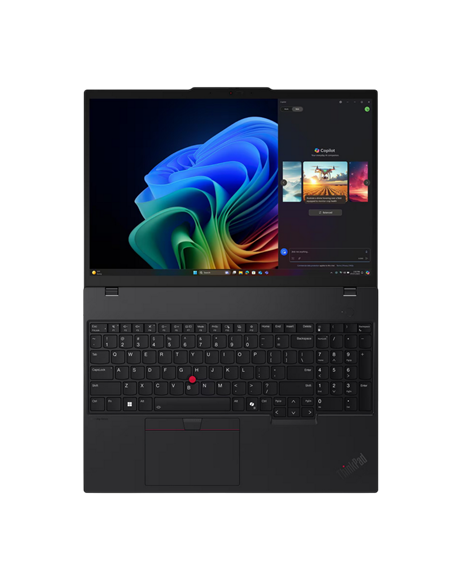 Ноутбук для бизнеса 16" Lenovo ThinkPad T16 Gen 4, Чёрный, Intel Core Ultra 7 255U, 32Гб/1024Гб, Без ОС Ноутбук для бизнеса 16" Lenovo ThinkPad T16 Gen 4, Чёрный, Intel Core Ultra 7 255U, 32Гб/1024Гб, Без ОС