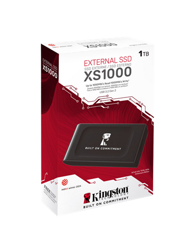 Внешний портативный SSD накопитель Kingston XS1000 BoC, 1 ТБ, Чёрный (SXS1000/1000GA)