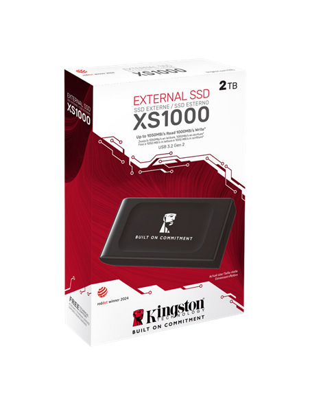 Внешний портативный SSD накопитель Kingston XS1000 BoC, 2 ТБ, Чёрный (SXS1000/2000GA)