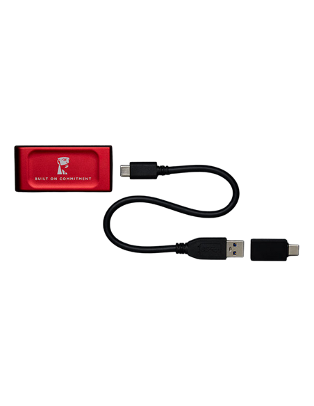 Внешний портативный SSD накопитель Kingston XS1000 BoC, 1 ТБ, Красный (SXS1000R/1000GA)