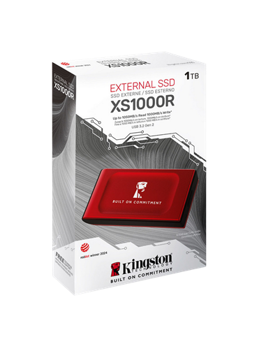 Внешний портативный SSD накопитель Kingston XS1000 BoC, 1 ТБ, Красный (SXS1000R/1000GA)