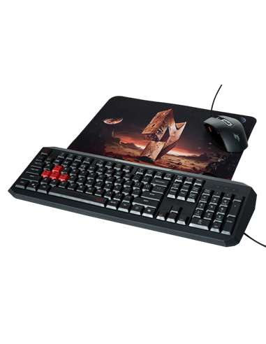 Игровой коврик для мыши Acer Nitro NMP450, Medium, Черный | Красный