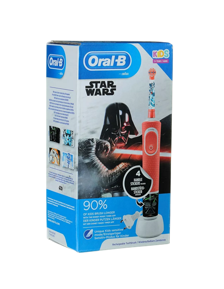 Periuță de dinți electrică Braun Oral-B Kids Vitality D100 StarWars, Roșu