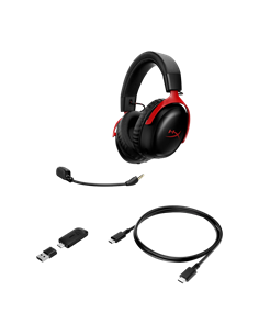 Căști gaming HyperX Cloud III S, Fără fir, Negru | Roșu 2
