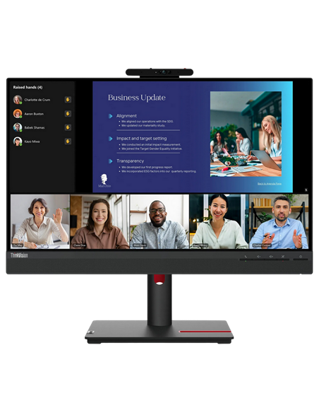 23,8" Monitor Lenovo T24v-30, IPS 1920x1080 FHD, Raven Black