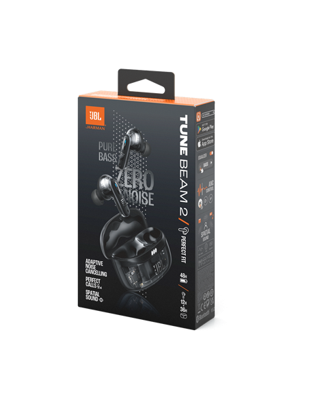 Căști JBL Tune Beam 2 Ghost Edition, Negru