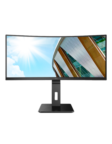 34" Монитор AOC CU34P2A, VA 3440x1440 WQHD, Чёрный