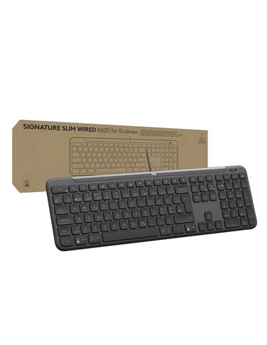 Клавиатура Logitech Signature Slim K620 for Business, Проводное, Чёрный