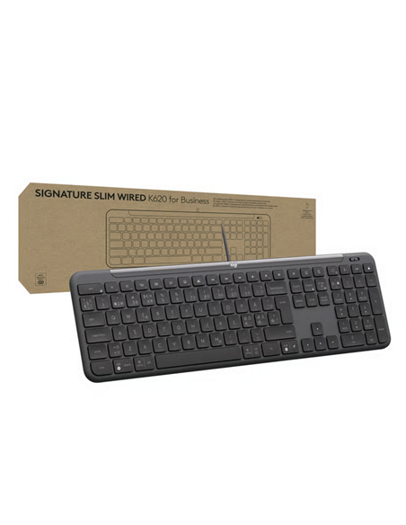 Tastatură Logitech Signature Slim K620 for Business, Cu fir, Negru
