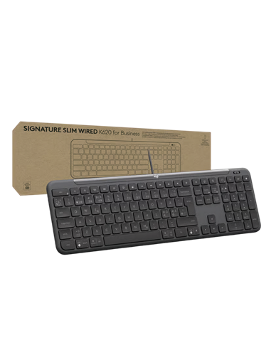 Tastatură Logitech Signature Slim K620 for Business, Cu fir, Negru