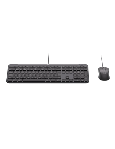 Set Tastatură + Mouse Logitech Signature Slim MK620, Cu fir, Negru