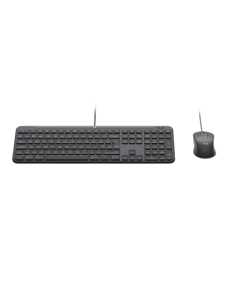 Клавиатура и мышь Logitech Signature Slim MK620, Проводное, Чёрный