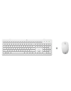 Клавиатура и мышь HP 230, Беспроводное, Белый
