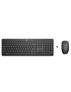 Клавиатура и мышь HP 230, Беспроводное, Чёрный