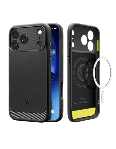 Чехол Spigen Rugged Armor Mag для Apple iPhone 17 Pro, Матовый Черный