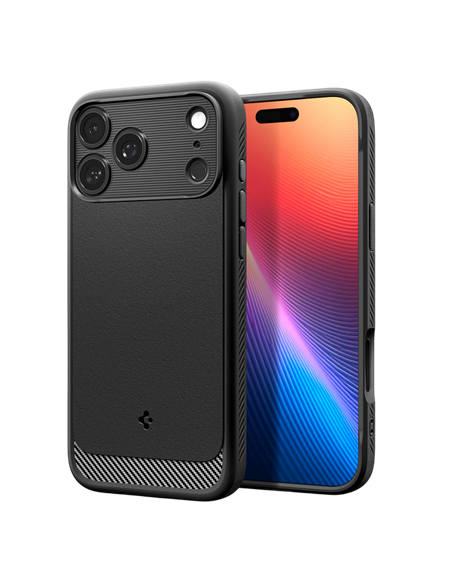 Husă Spigen Rugged Armor Mag pentru Apple iPhone 17 Pro Max, Negru Mat