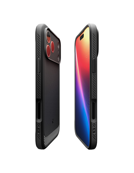 Husă Spigen Rugged Armor Mag pentru Apple iPhone 17 Pro Max, Negru Mat
