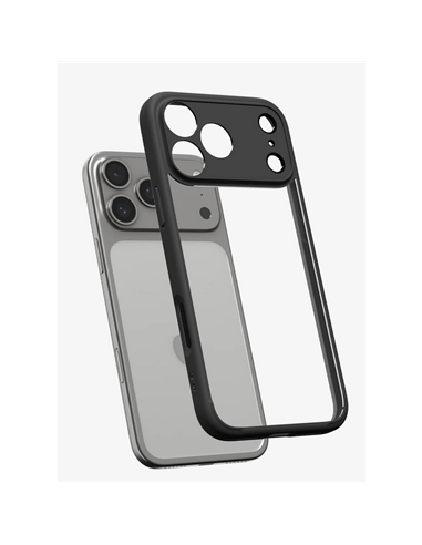 Husă Spigen Ultra Hybrid pentru Apple iPhone 17 Pro, Negru mat
