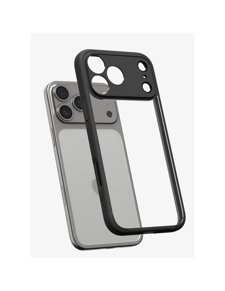 Husă Spigen Ultra Hybrid pentru Apple iPhone 17 Pro, Negru mat