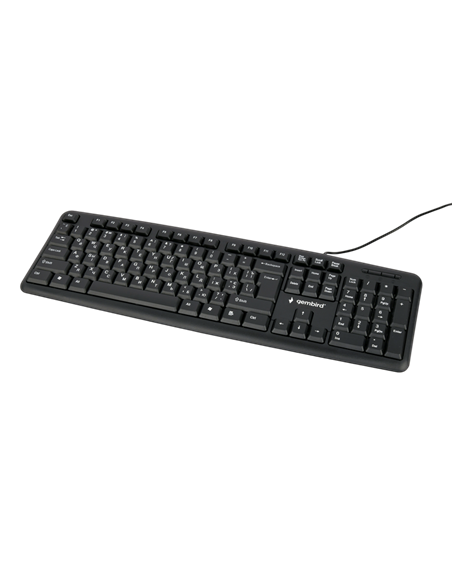 Клавиатура Gembird KB-U-103-UA, Проводное, Чёрный