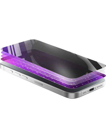 Защитное стекло Cellularline Tempered Glass Privacy для Apple iPhone 17 Pro Max, Черный