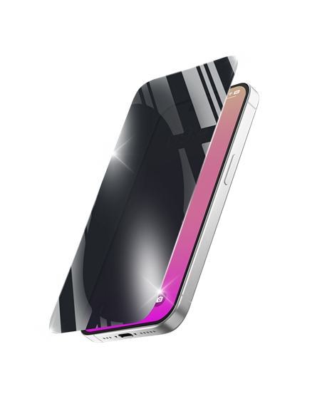 Защитное стекло Cellularline Tempered Glass Privacy для Apple iPhone 17, Черный