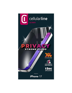 Защитное стекло Cellularline Tempered Glass Privacy для Apple iPhone 17, Черный 2