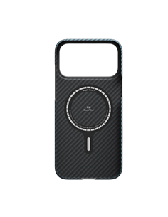 Husă Pitaka Ultra-Slim pentru Apple iPhone 17 Pro, Negru | Albastru 2