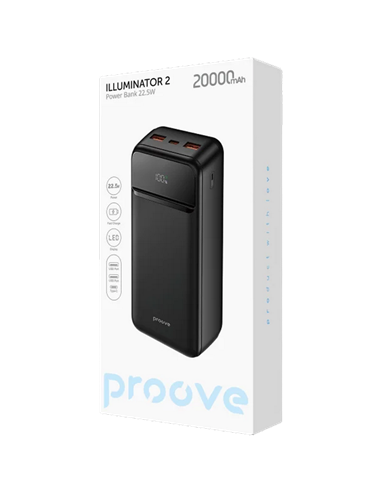 Портативное зарядное устройство Proove Illuminator 2, 20000мА·ч, Черный