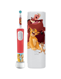 Электрическая зубная щетка Braun Oral-B Pro Kids Lion King, Красный | Белый