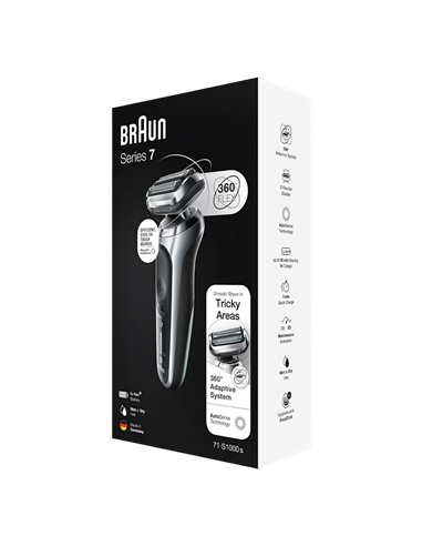 Aparat de ras electric Braun Series 7 71-S1000s, Argintiu