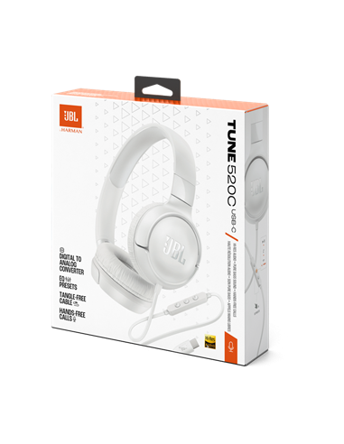 Căști JBL Tune 520C, Alb