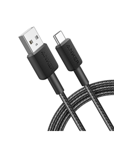 Cablu de încărcare și date Anker A81H6G11, USB Type-A/USB Type-C, 1,8m, Negru