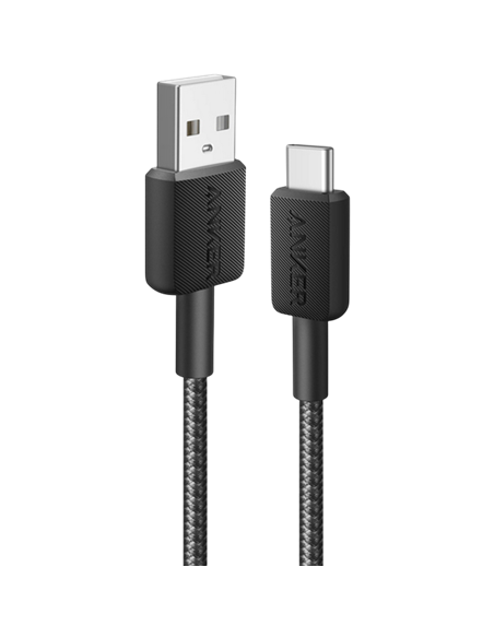 Кабель для зарядки и передачи данных Anker A81H6G11, USB Type-A/USB Type-C, 1,8м, Черный