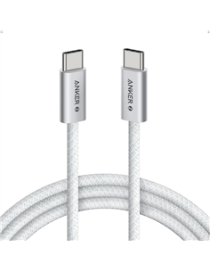 Cablu de încărcare și date Anker A8060H21, USB Type-C/USB Type-C, 1m, Alb