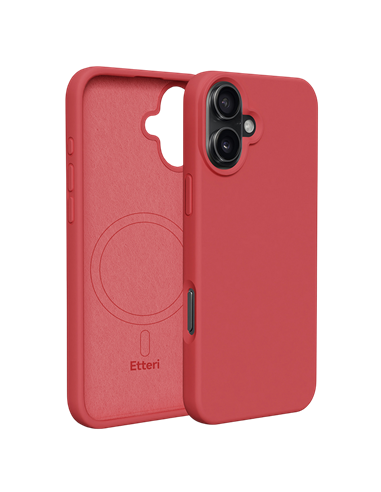 Husă Etteri Silicone Mag pentru Apple iPhone 16, Raspberry