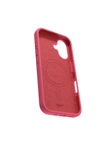 Чехол Etteri Silicone Mag для Apple iPhone 16, Raspberry