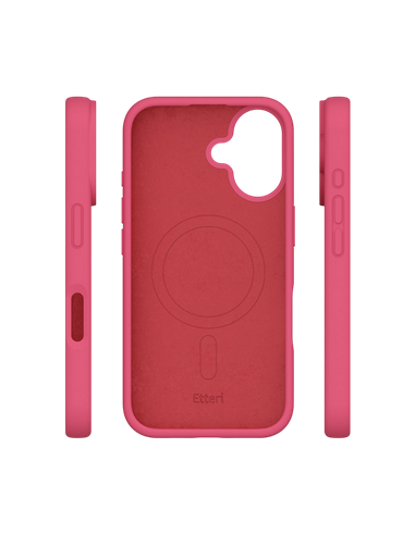 Husă Etteri Silicone Mag pentru Apple iPhone 16, Raspberry