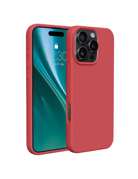 Чехол Etteri Silicone Mag для Apple iPhone 16 Pro Max, Raspberry