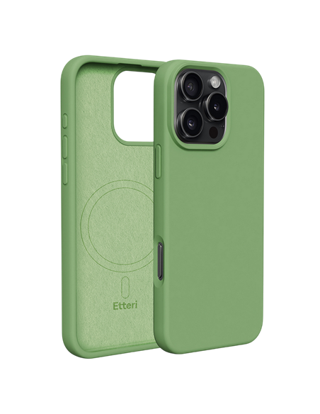 Husă Etteri Silicone Mag pentru Apple iPhone 16 Pro Max, Verde deschis