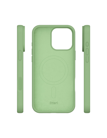 Чехол Etteri Silicone Mag для Apple iPhone 16 Pro Max, Светло-зеленый