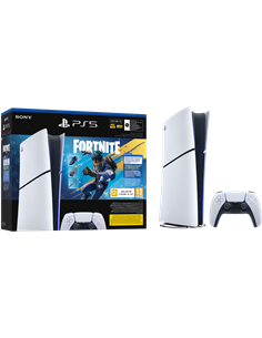 Игровая консоль SONY PlayStation 5 Slim Digital Edition+Fortnite Flowering Chaos, Белый