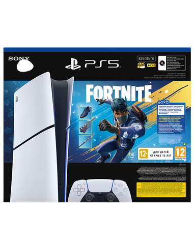Consolă de jocuri SONY PlayStation 5 Slim Digital Edition+Fortnite Flowering Chaos, Alb