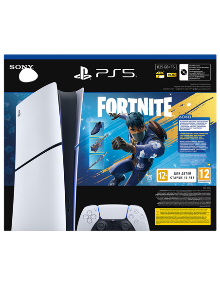 Игровая консоль SONY PlayStation 5 Slim Digital Edition+Fortnite Flowering Chaos, Белый Игровая консоль SONY PlayStation 5 Slim Digital Edition+Fortnite Flowering Chaos, Белый