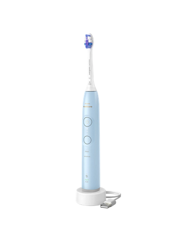 Periuța de dinți electrică sonică Philips HX7406/02, Albastru deschis