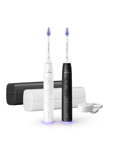 Электрическая звуковая зубная щетка Philips HX7419/01, Черный | Белый