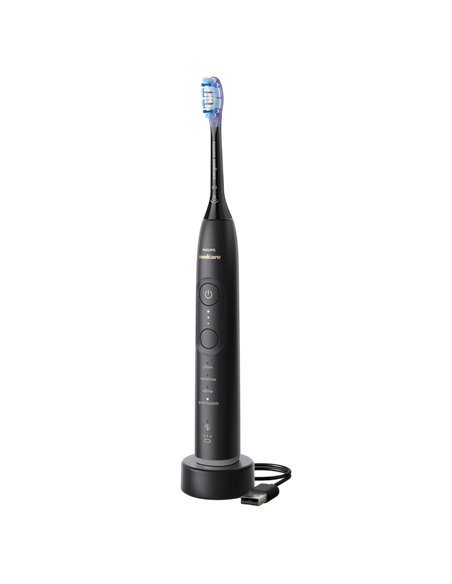 Электрическая звуковая зубная щетка Philips HX7421/01, Чёрный