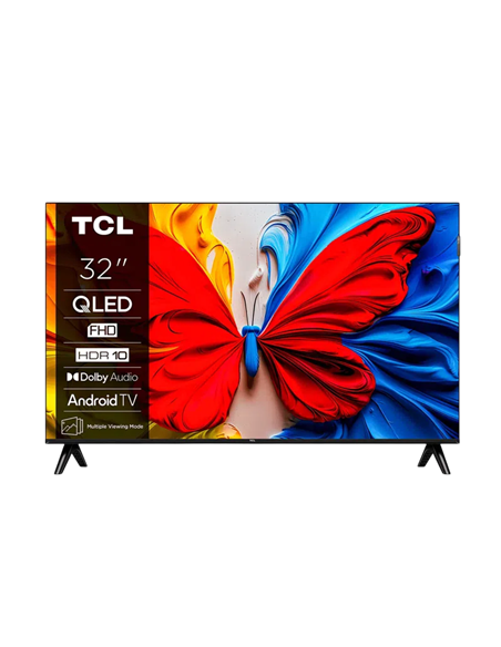 32" QLED SMART Телевизор TCL 32V5C, 1920x1080 FHD, Google TV, Черный